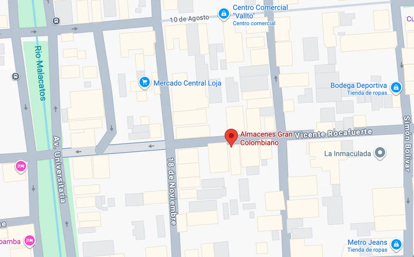 Ubicación Almacenes Gran Colombiano - Rocafuerte 154-52